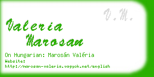 valeria marosan business card
