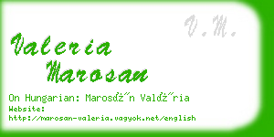 valeria marosan business card